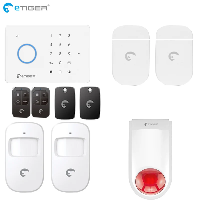 ETIGER S3B домашняя охранная GSM сигнализация датчик движения умный дом