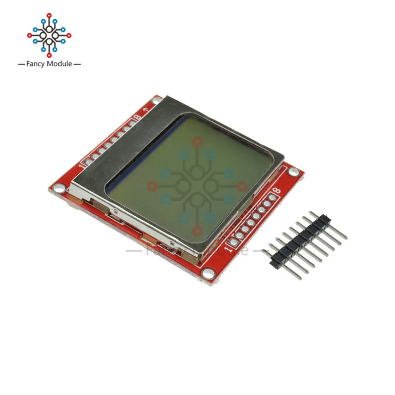 Умная электроника 84x48 84*48 5100 ЖК-модуль с адаптером для белой лампы PCB LCD |