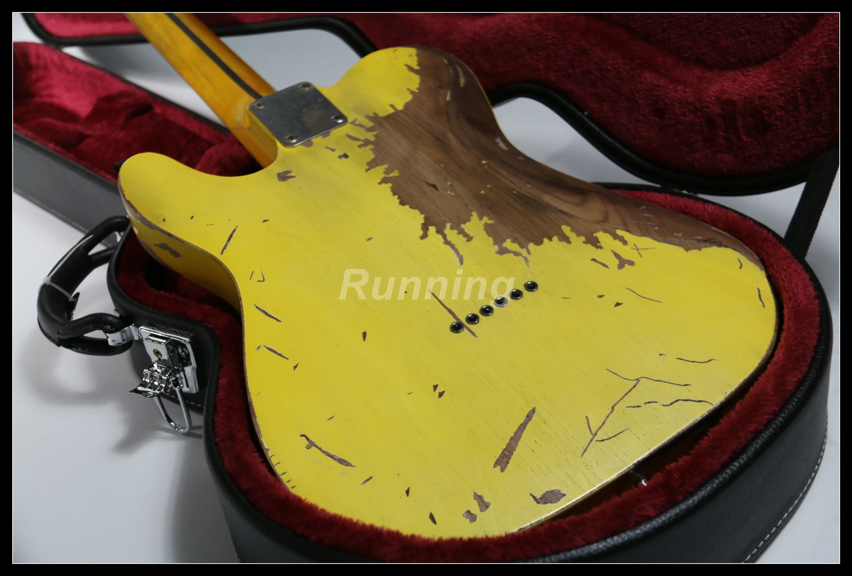 Relic электрическая гитара латунные седла nitrolaquer Stain Finish Heavy 100% ручная работа