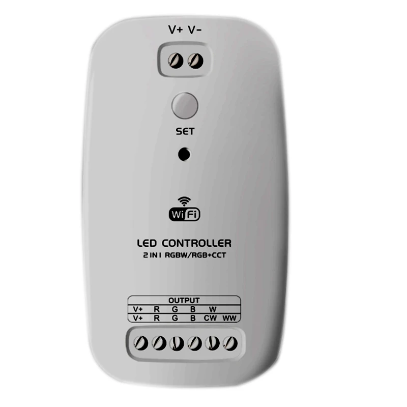 

New LED Wifi Controller RGBW RGB+CCT 2 in 1 smart Strip Light Controller Compatible with Alexa Assistant for An iOS System