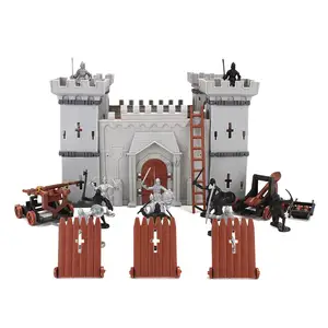 19 шт.компл. средневековые Рыцари катапульта замок солдаты пехота экшн-фигурки Модель замка солдаты сборка здание военные