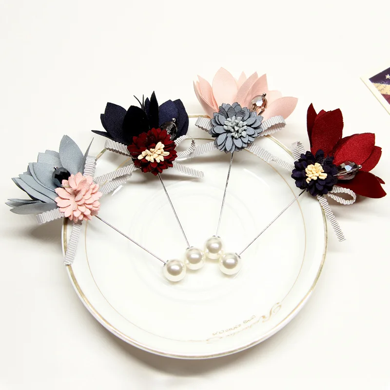 

Wholesale Brooch 4Pcs/Lot Flower Brooch Pin Handmade Brooches For Women Corsage Wedding Lapel Pins For Women