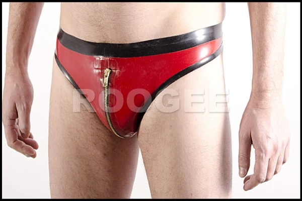 

faster shipping! latex zip shorts for man