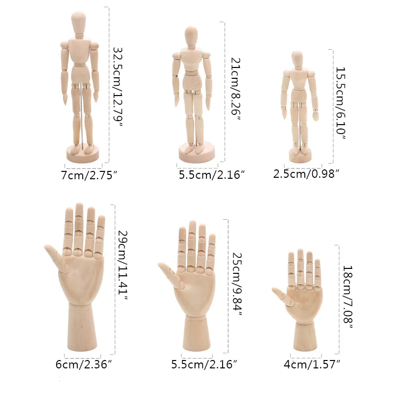 1 шт. забавные модели украшения деревянные куклы шарнирные аксессуары для дома