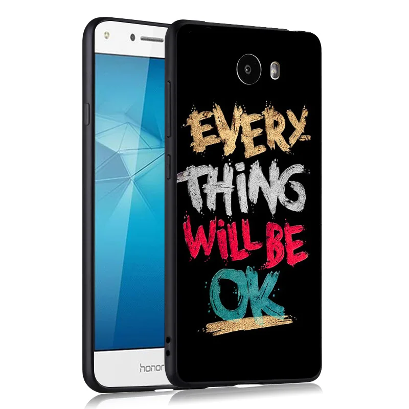 Компактный чехол для Huawei y6 ii с 3D рельефным рисунком Y5 y5ii y 5 мягкий силиконовый