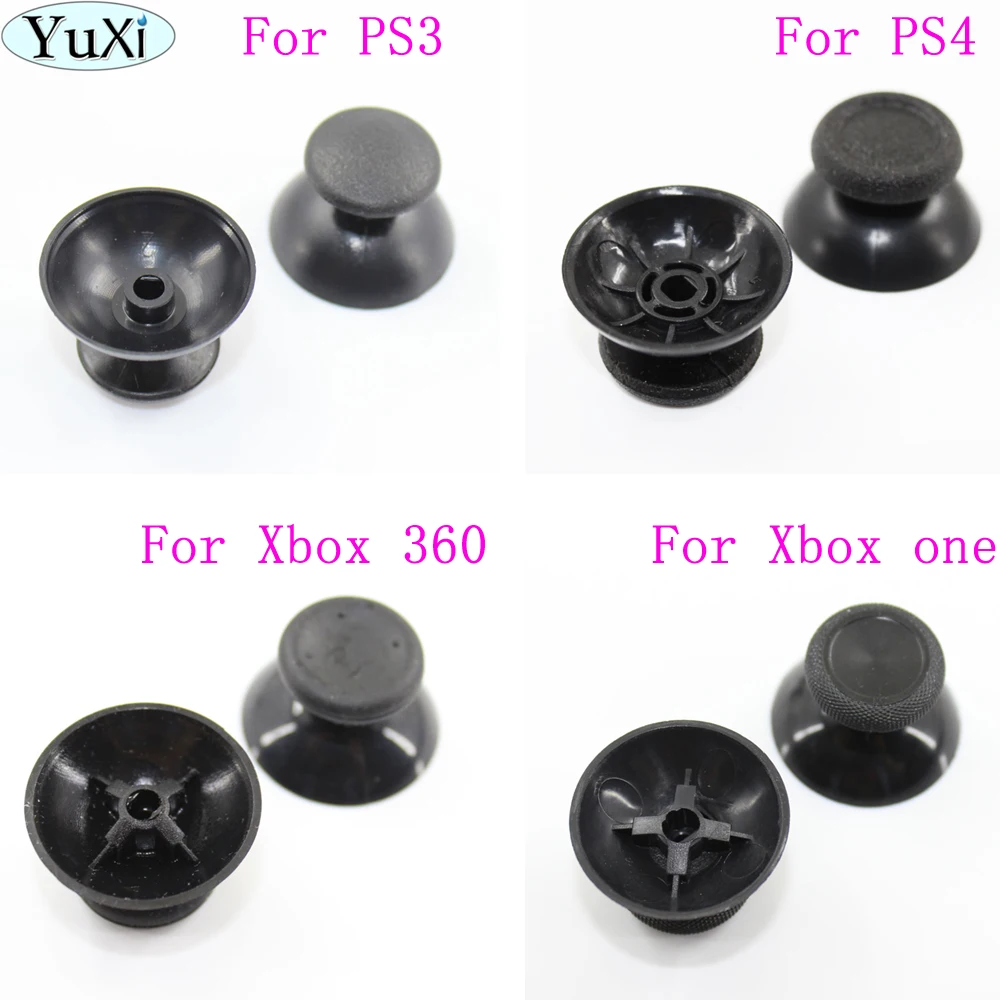 YuXi 2 шт черный контроллер аналоговый колпачок для Playstation 4 PS4 PS3 для Xbox one для Xbox 360 крышка контроллера