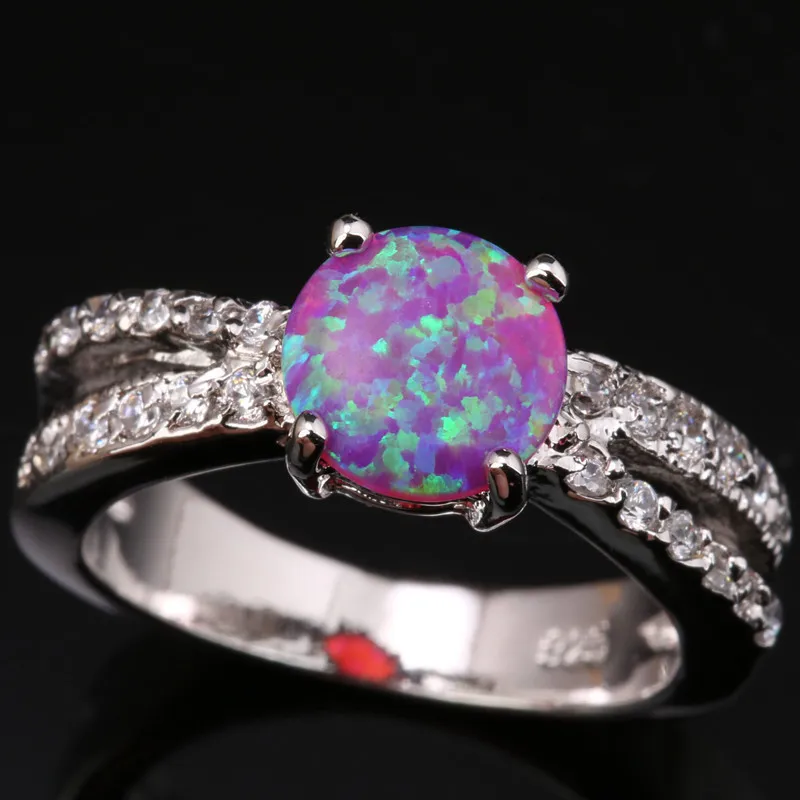 Филигранные розовые огненные опалы и ювелирные изделия посеребренные