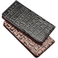 3d crocodile genuine leather case for meizu v8 x8 pro case stand flip magnetic phone cover bag sn01