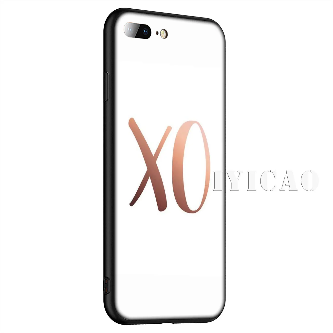 IYICAO Love Heart Pineapple Gold Rose Stripes Silicone Soft Case for iPhone XR X XS Max 8 7 6 6S Plus 5 5S SE Cover |