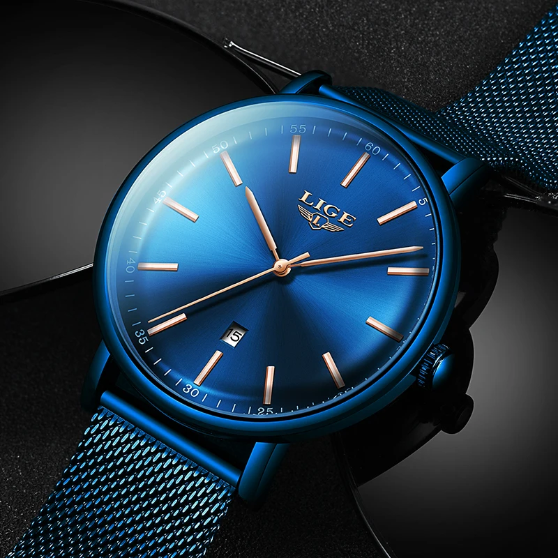 Relojes Hombre LIGE новинка 2019 мужские Модные Спортивные кварцевые часы от ведущего