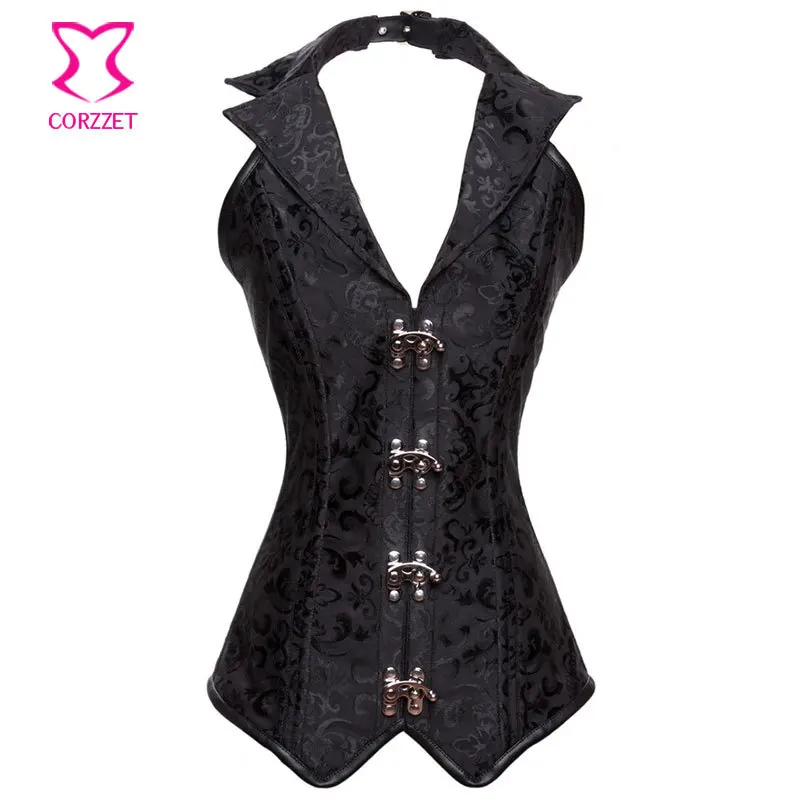 Корсет для похудения черный в стиле стимпанк | Женская одежда