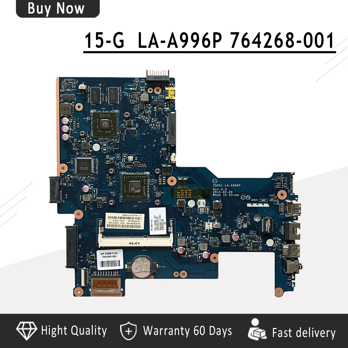 LA A996P для HP pavilion 15 G G019WM H Материнская плата ноутбука A4 6210 765109 001 764268 001|Материнские