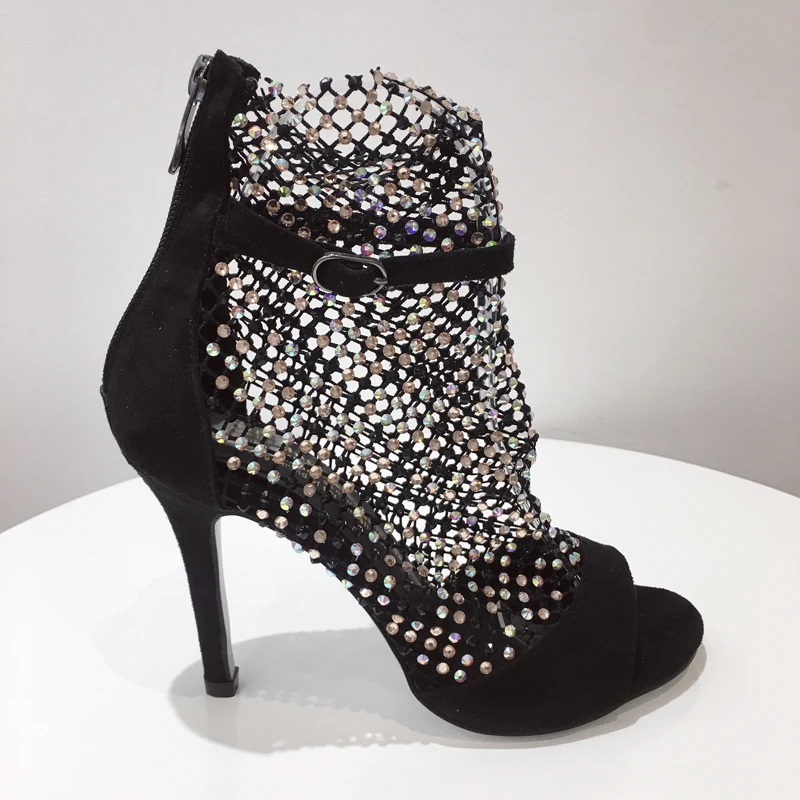 Женские босоножки женская обувь летняя модная блестящая сетчатая пикантные