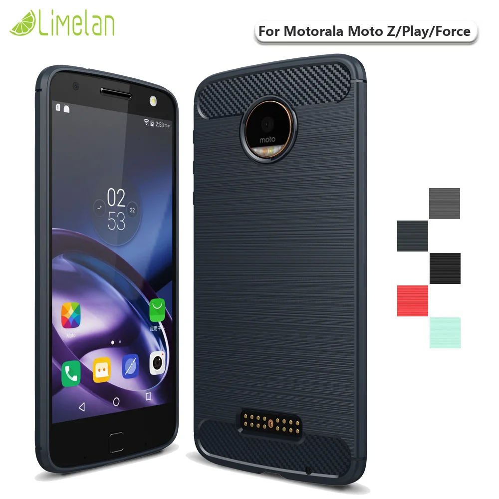 Limelan Новый чехол для Moto Z Play из углеродного волокна матовый ТПУ чехлы | Отзывы и видеообзор