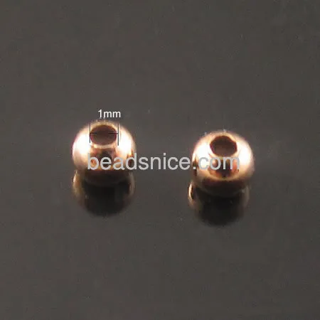 Beadsnice Гладкие Круглые бусины 3 мм Экологичное отверстие: 1 Оптовая Продажа 1000 ⑤