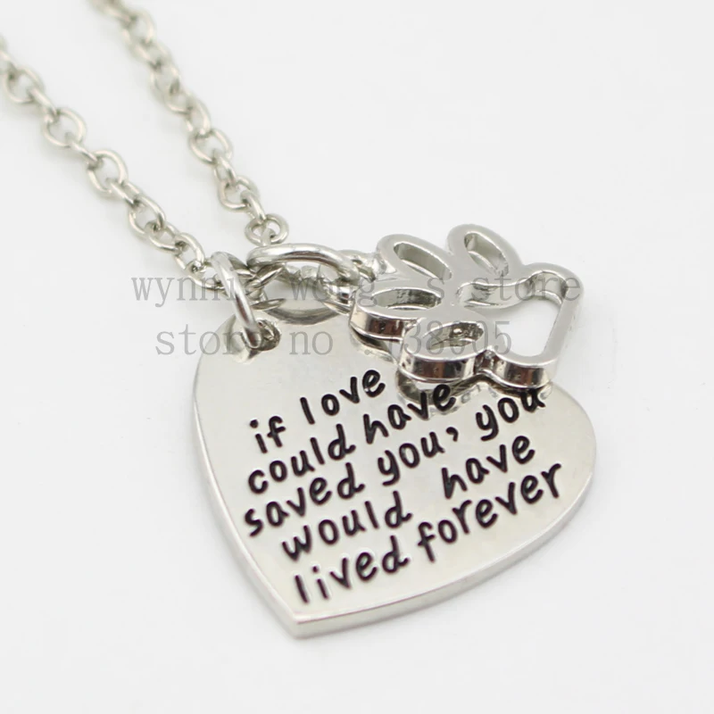 Новинка 2015 ожерелье с подвеской Если бы любовь спасла вас вы прожили навсегда