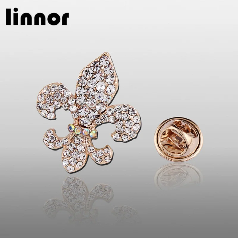 Linnor элегантный крюк брошь Якорь булавки стразы броши для женщин нагрудные