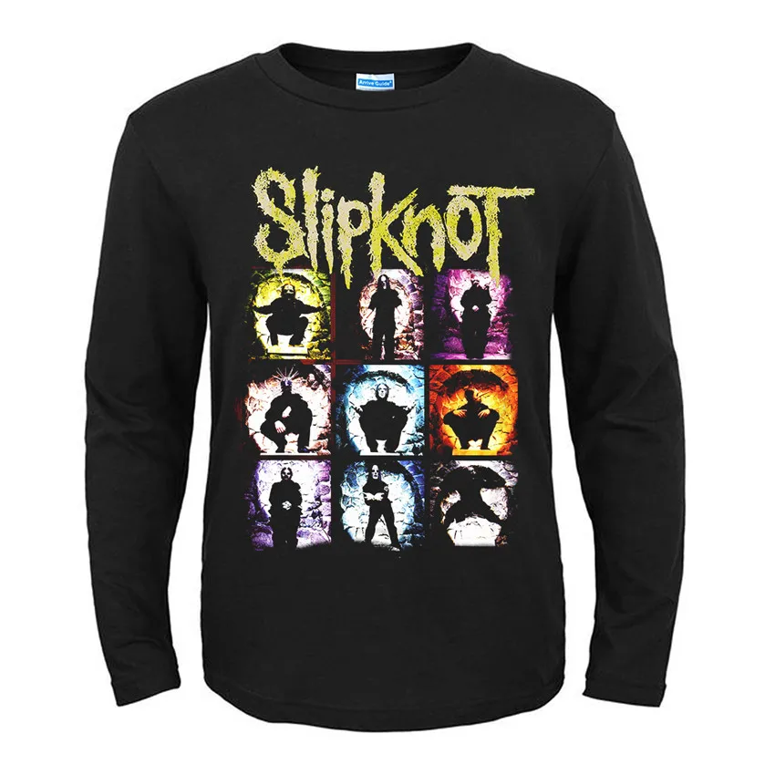 31 конструкции Америке группы Slipknot рок черный футболка бренд полный рубашка с длинным рукавом тяжелых металлов хлопка camiseta панк-рокер уличная - Цвет: 3