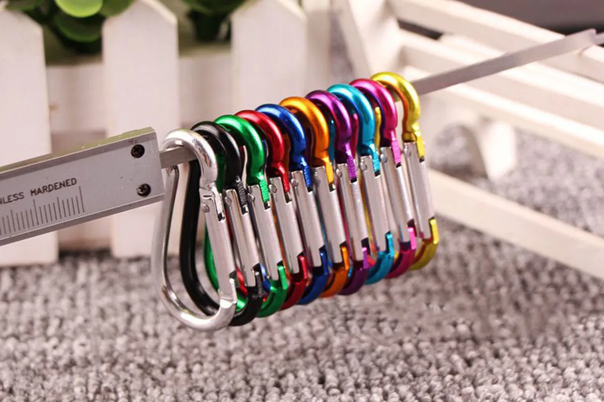 Meetee 5pcs 23.5X48mm Metal Buckle Outdoor Keychain Sanp Hook DIY Gourd Shape Aluminum Alloy Aquarius Clasp Boarding Accessory | Дом и сад