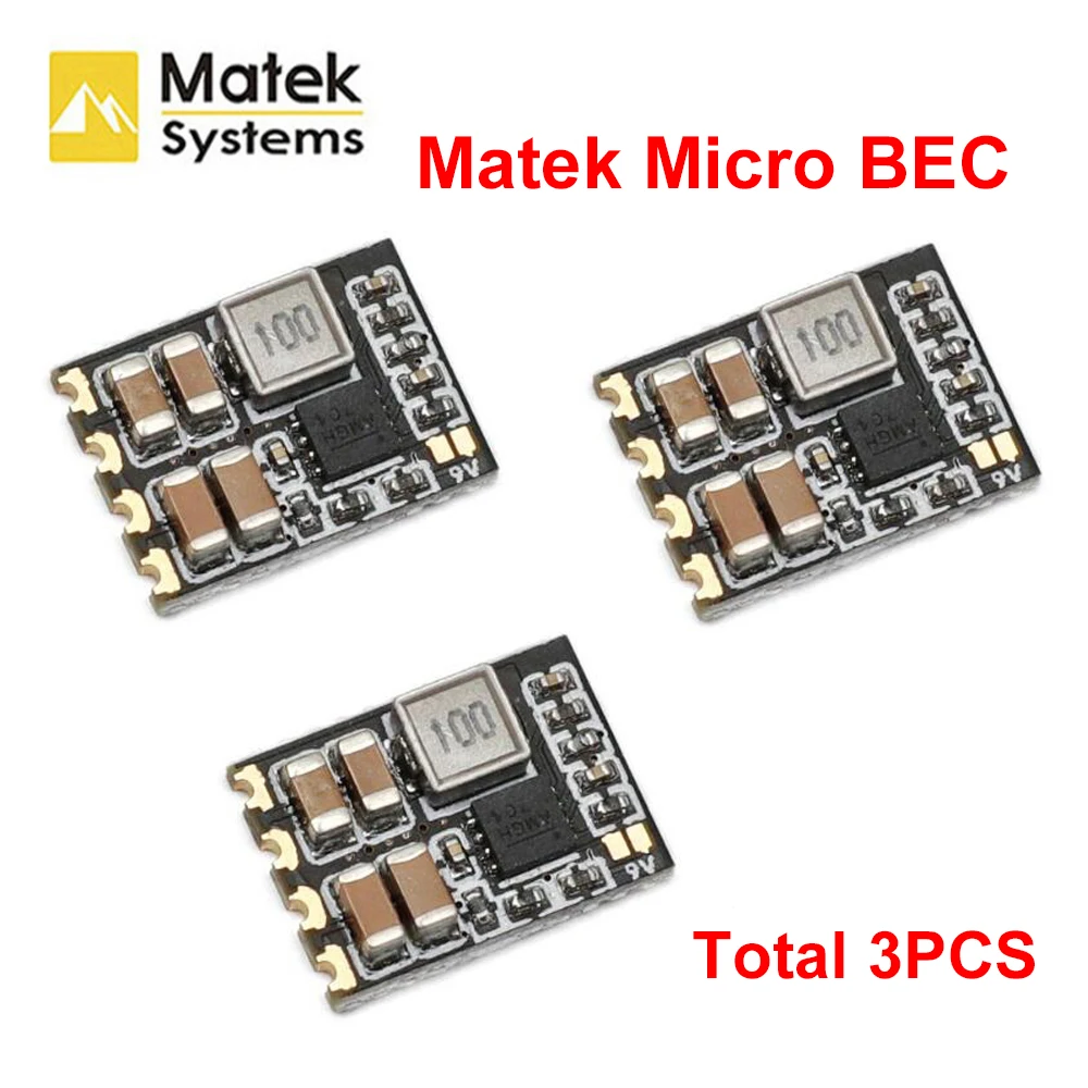 3 шт./компл. система Matek MICRO BEC 6 30 в до 5 В/9V ADJ понижающий регулятор для FPV