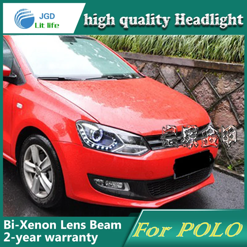 Высококачественный чехол для головного света автомобиля VW Polo 2011 светодиодный