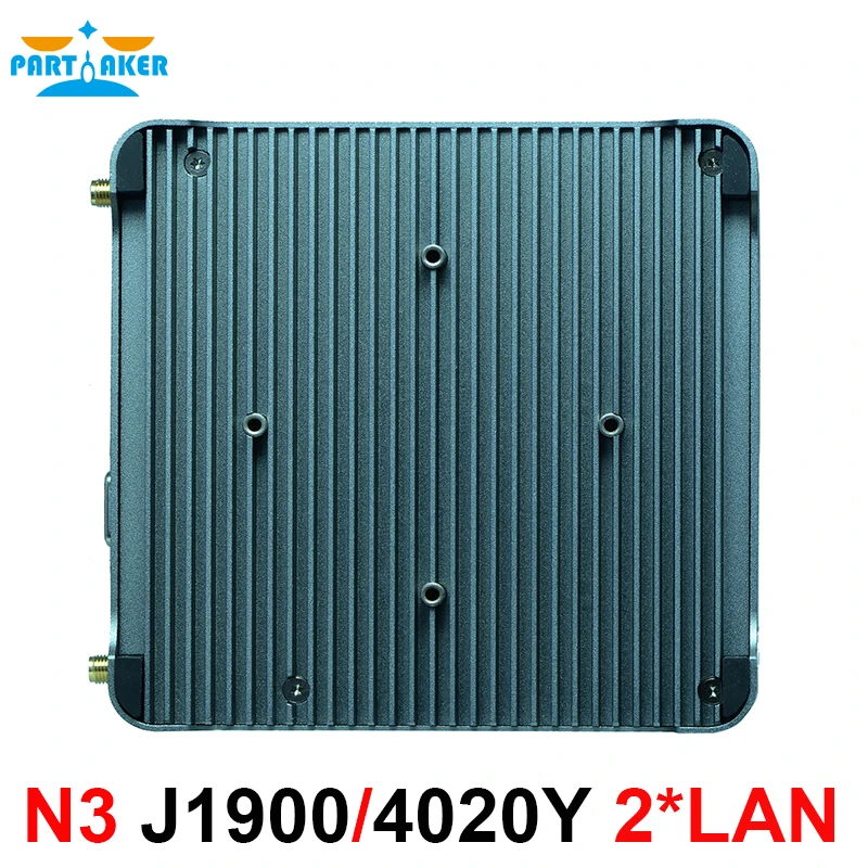 Мини ПК Windows 10 Intel J1900 безвентиляторный мини компьютер 2 Lan HTPC ТВ приставка Nano Industrial