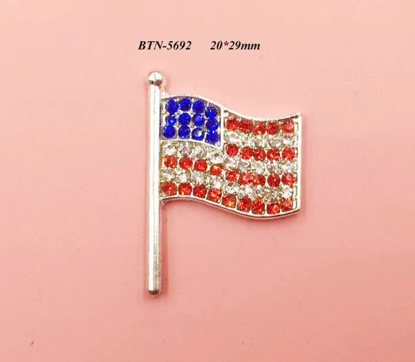 Ücretsiz kargo flatback ABD bayrağı taklidi düğmesi 10 adet/grup için saç aksesuarı (BTN-5692)