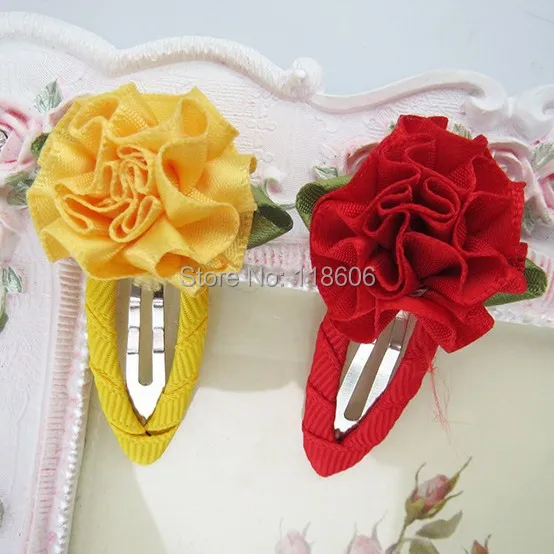 

100pcs Bitty Bop Bows Hot Pink Red Yellow Purple Blue Carnation Clip Free Shipping