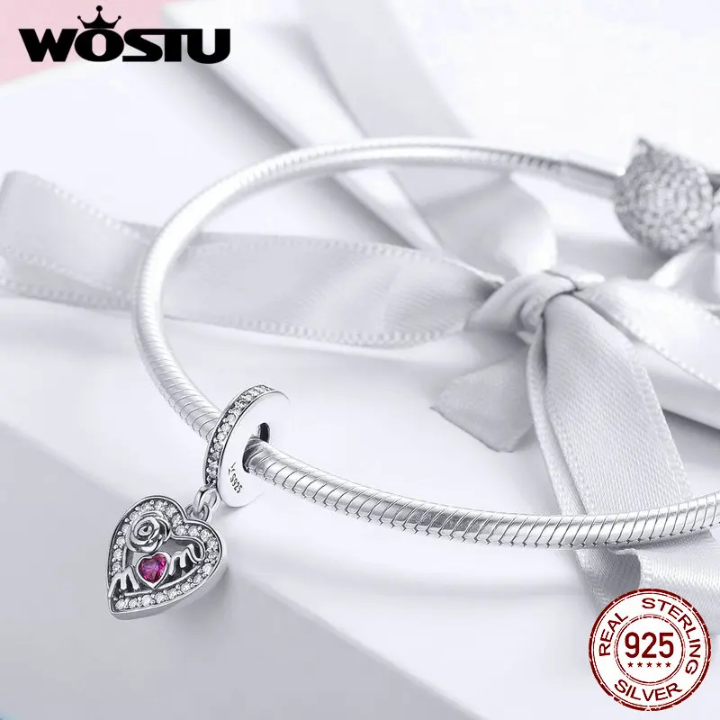 WOSTU 2020 подвеска из стерлингового серебра 925 пробы с розами для всей семьи