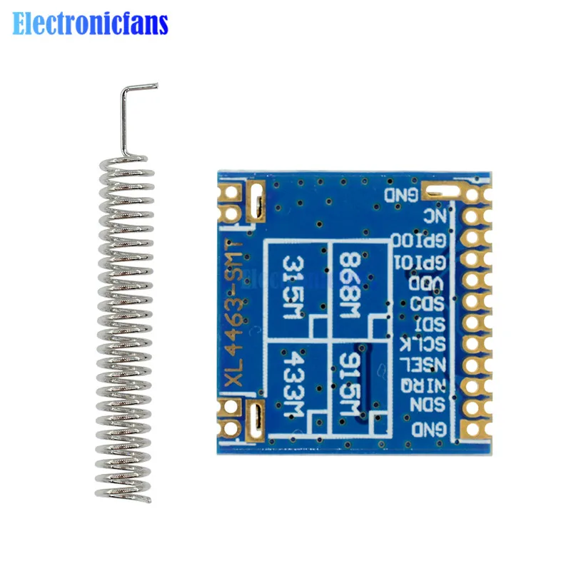 Mini SI4463 2000M Remote Wireless Transceiver Module 433Mhz With Spring Antenna 1.8-3.6 V -40 ~ + 80 degree Hot Sale | Электронные