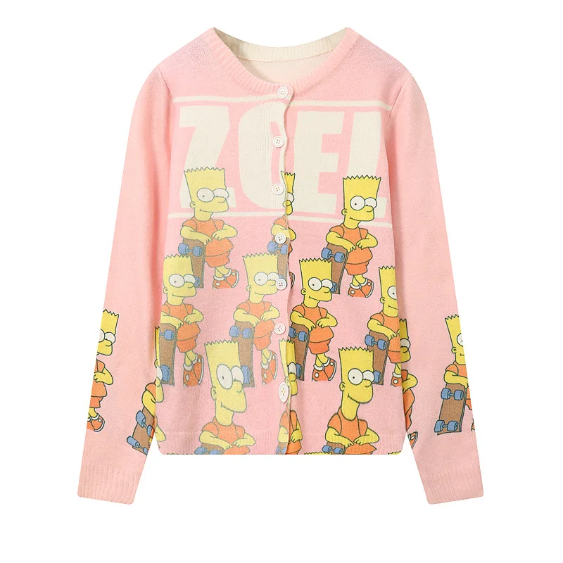 2018 Tide brand autumn and winter new Harajuku sweater women's long sleeve cardigan MY080 |