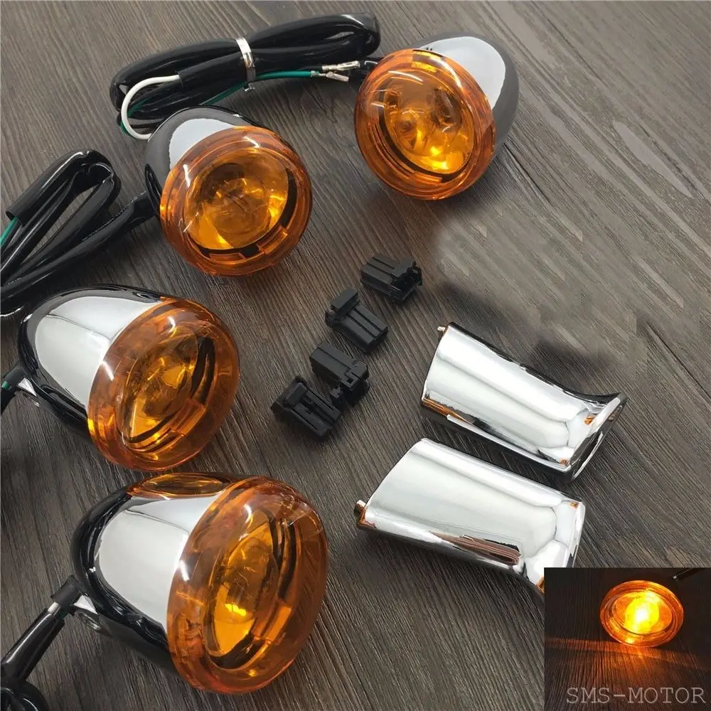 

Motorcycle accessories Front Rear Turn Signal Light with bracket For Sportster 883 1200 chrome