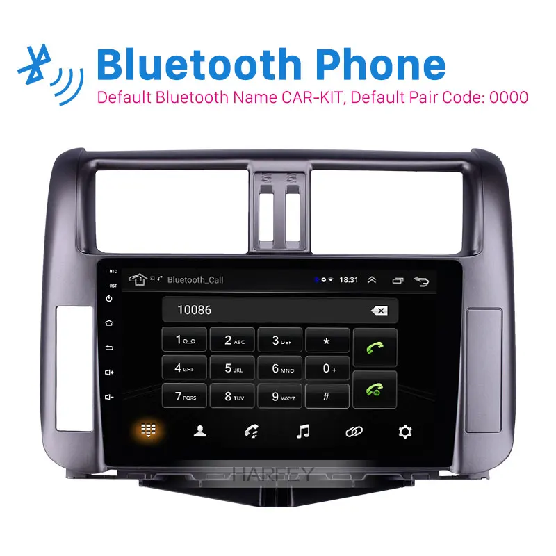 Автомагнитола Harfey 9 &quotстерео HD Android 8 1 GPS + 16 ГБ 2Din для Toyota Prado 150 2010 2013 поддержка DVR