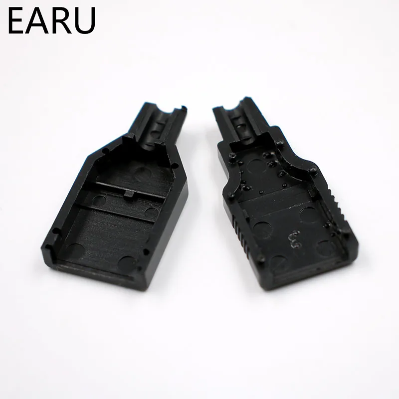 10 шт. 4 контактный разъем USB Type A с черной пластиковой крышкой|Соединители| |