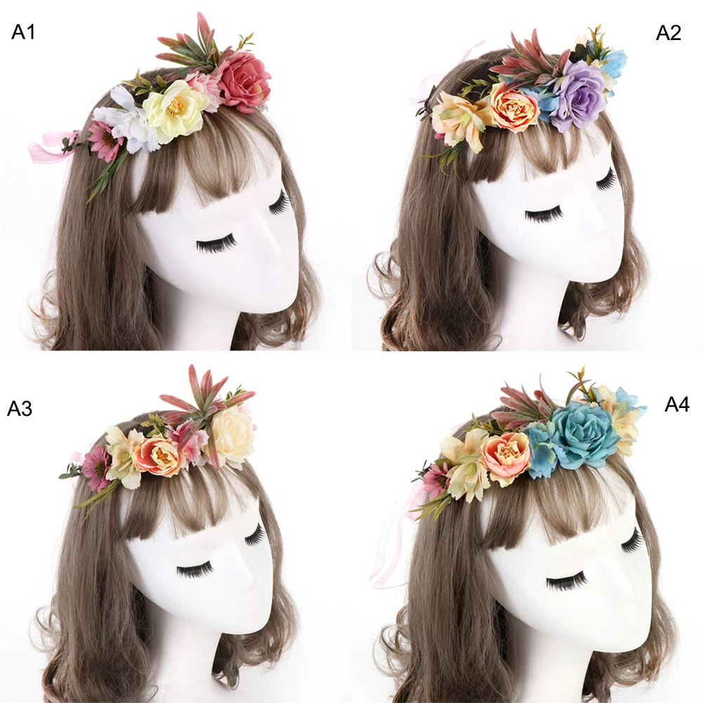 Summer Hot Selling Plastic Flower Wreath Headband Halo Floral Crown Party Bride Headwear New | Украшения и аксессуары