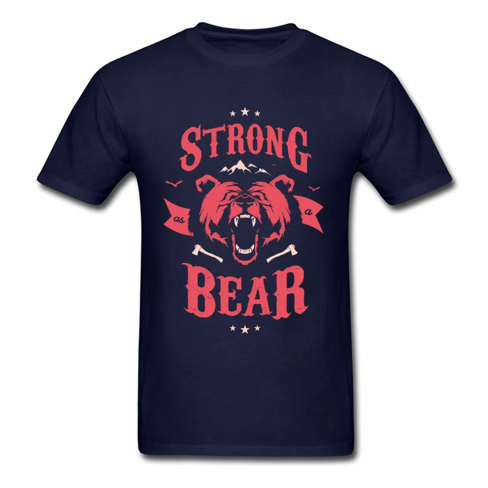 Мужская футболка с надписью STRONG AS A BEAR новинка 2018 черные красные Топы И Футболки