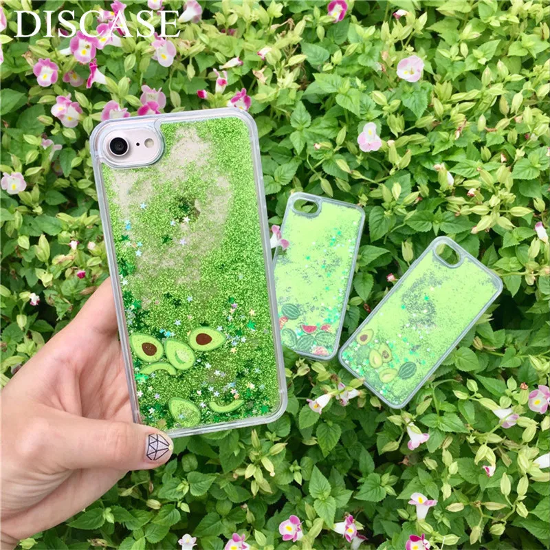 DISCASE простой летний свежий фруктовый чехол для телефона iphone 8 7 6 6s plus авокадо блеск