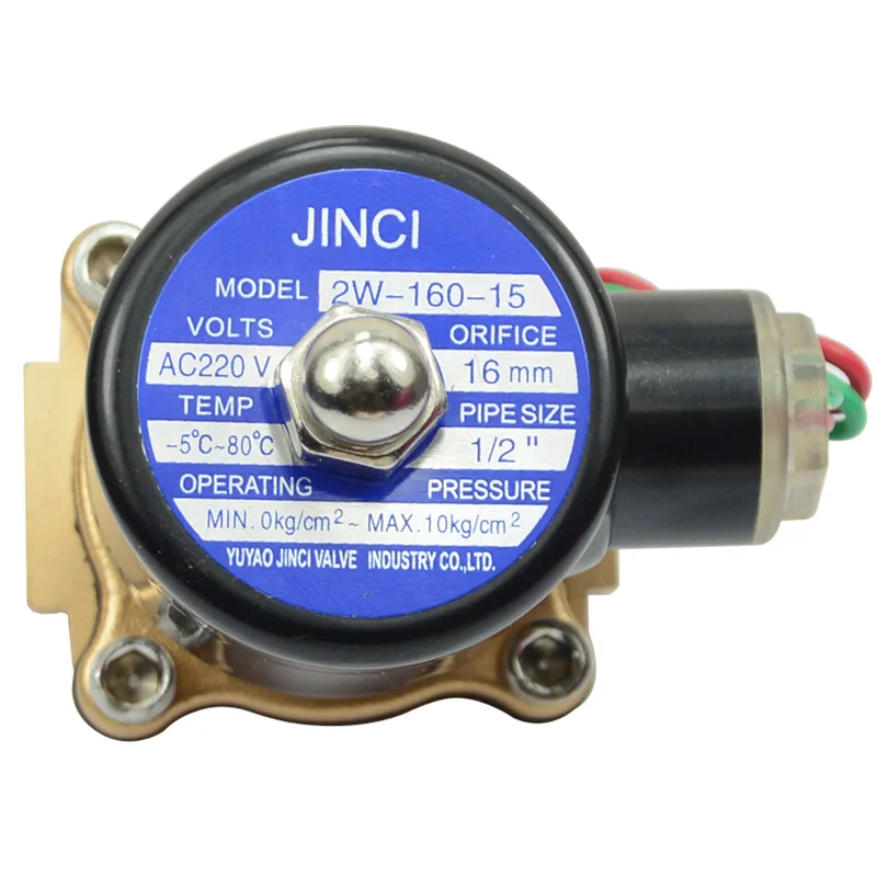 

220v 24v 12v 1/2 3/4" Inch DN 15 20 mm Copper Normally Closed Solenoid Valve Water Valve