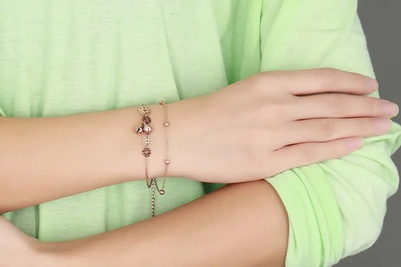 Горячая Продажа! позолоченный браслет Из Нержавеющей Стали Изысканный Белл