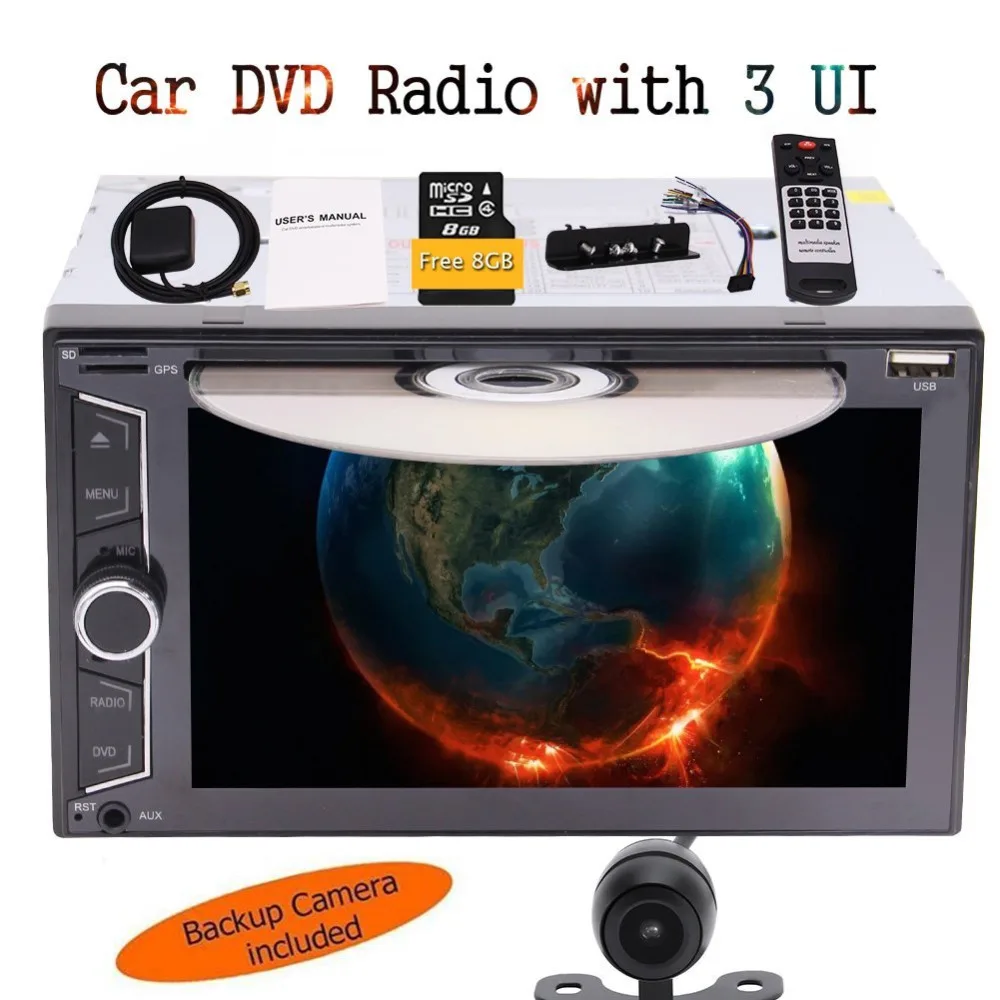 EinCar 6 2 ''автомобильные навигационные карты GPS Bluetooth din DVD CD плейер радио приемник