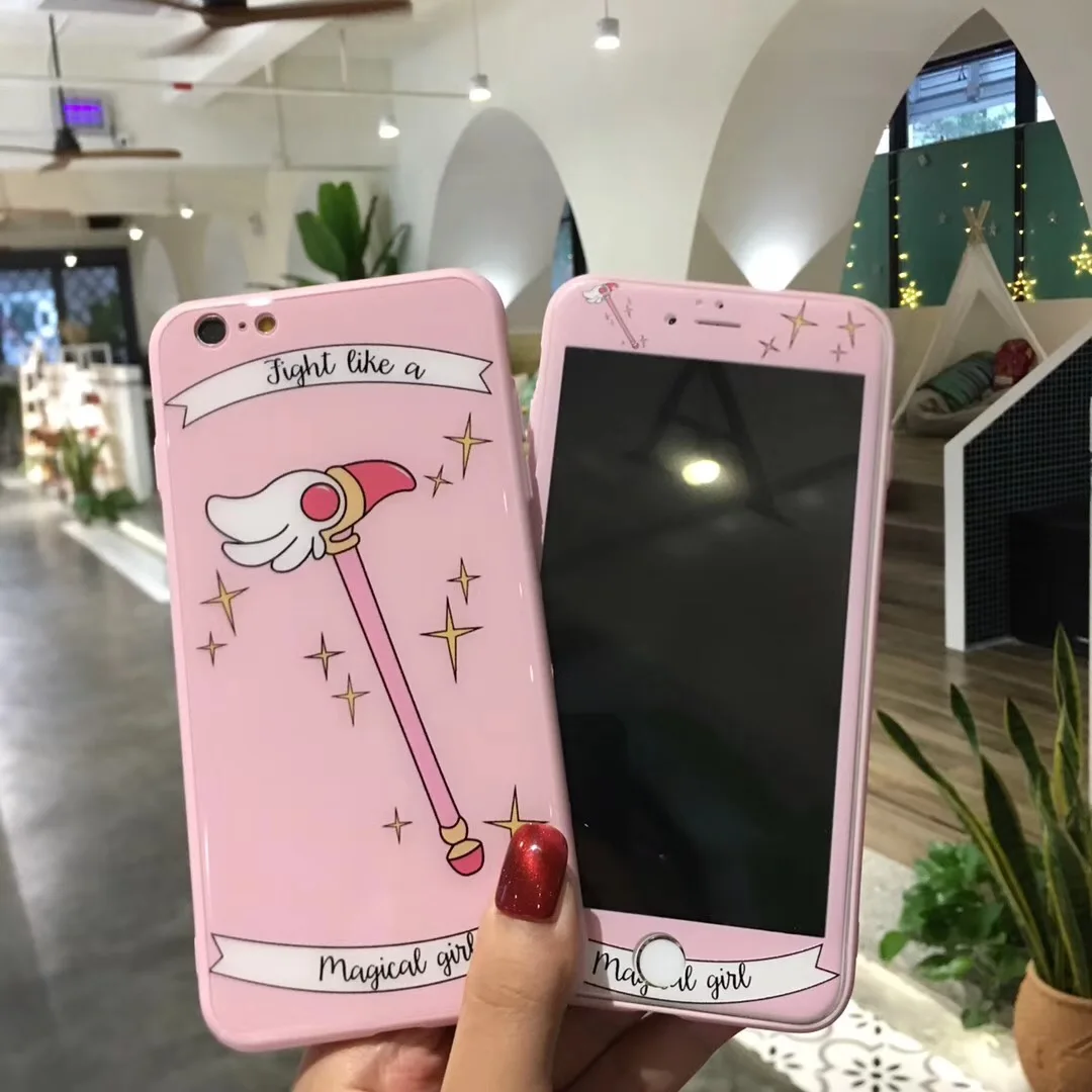 HD закаленное стекло для iphone 7 Plus 8 XR X XS Max защита экрана + стеклянная задняя крышка