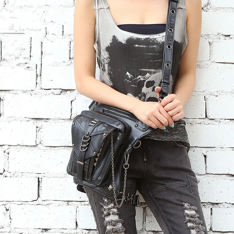 Сумки стимпанк облегающая кобура защищенный кошелек на плечо кожаная женская