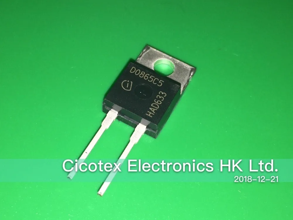 

2pcs/lot IDH08G65C5 TO-220-2 D0865C5 DIODE SCHOTTKY 650V 8A TO220-2