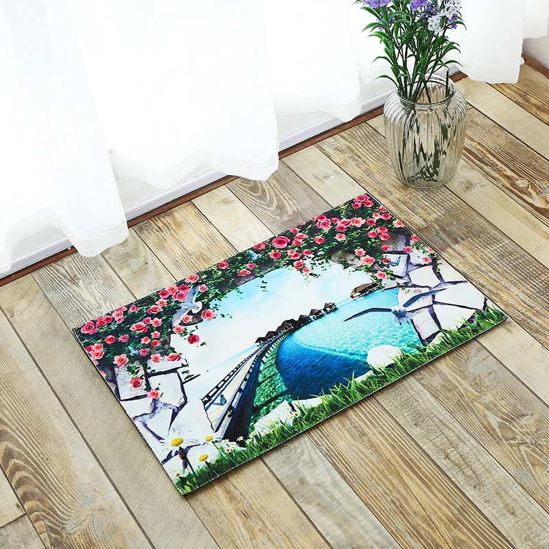

2017 new Ocean Underwater World Dolphin Carpets For Living Room Bathroom Floor Mats Mats Kitchen Rugs tapete para banheiro free