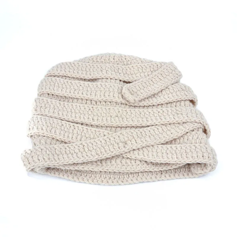 Fibonacci осень-зима шляпа Мумия шапочки ручной работы вязаная в стиле пэтчворк