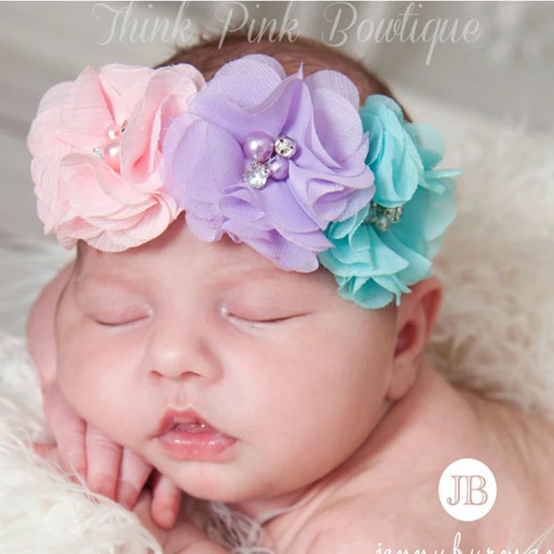 1 шт. детская лента для волос со стразами и жемчугом|headband kids|flower headbandkids hair accessories |