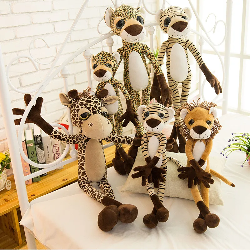 30CM/60CM Forest Animals Lion Tiger Giraffe Leopard Plush Toys Stuffed Dolls Cute Soft Creative Kids Gifts | Игрушки и хобби