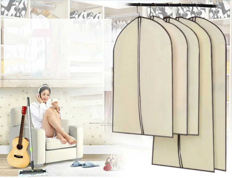 Thickening nonwoven cloth clothes cover dust-proof hanging bag clothing storage supplies | Дом и сад