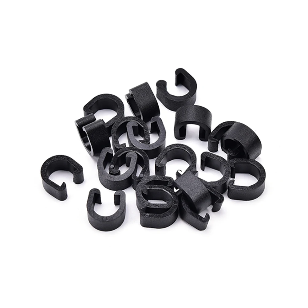 

20pcs Plastic Bike Disc Brake Cable Sets Pipe Line Deduction Transmission Pipe C type Buckle Snap Clamp