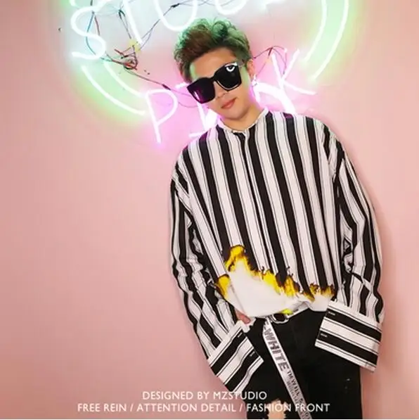 S 5XL 2017 летняя новая мужская и женская одежда свободная Черно белая полосатая